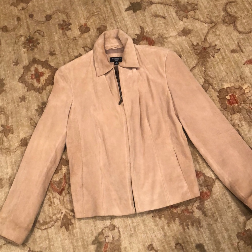 Fitted real suede jkt  size M